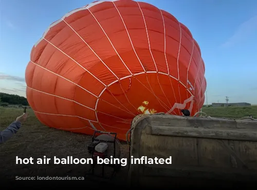 hot air balloon being inflated