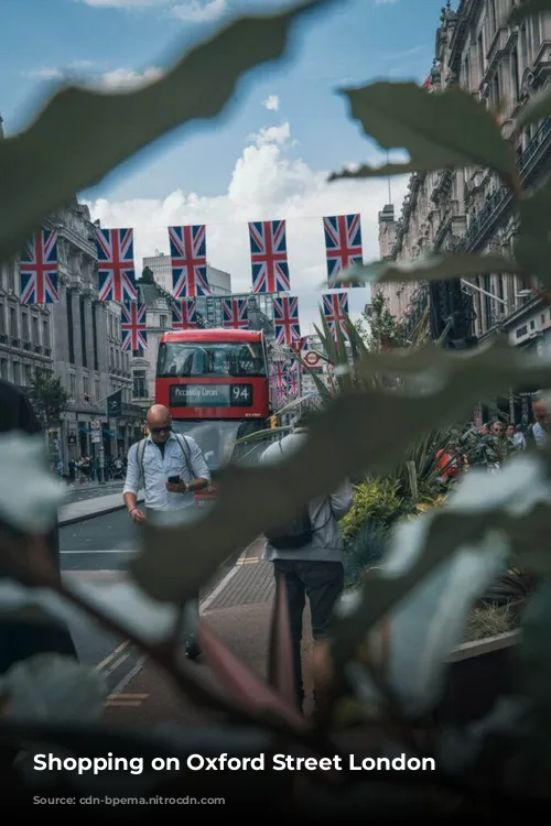 Shopping on Oxford Street London