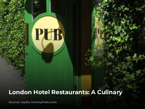 London Hotel Restaurants: A Culinary Journey