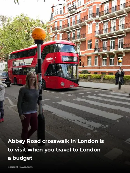 Abbey Road crosswalk in London is free to visit when you travel to London on a budget