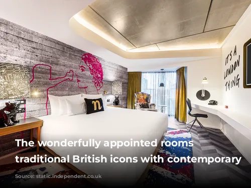 The wonderfully appointed rooms combine traditional British icons with contemporary style