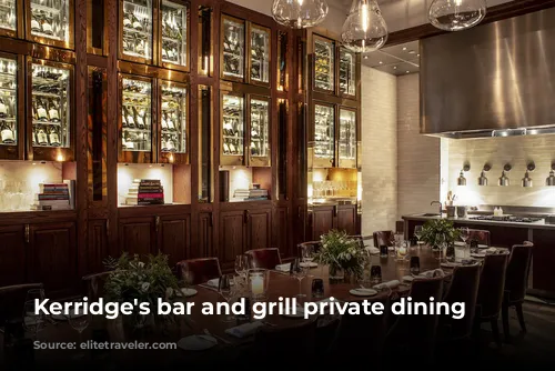 Kerridge's bar and grill private dining room