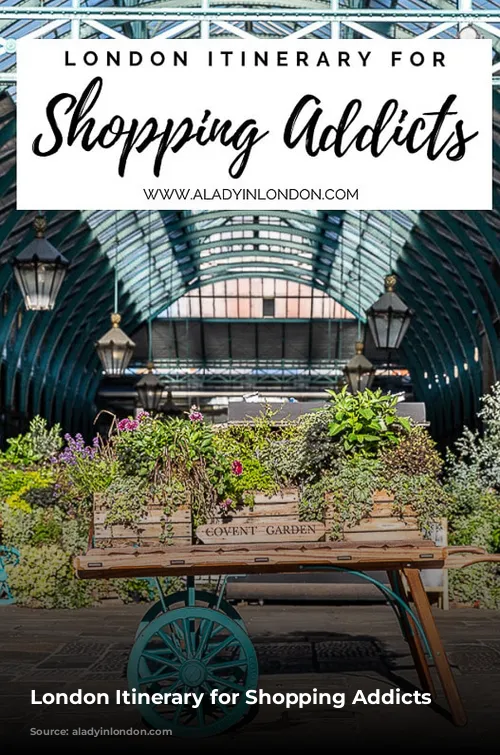 London Itinerary for Shopping Addicts