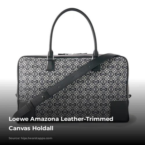 Loewe Amazona Leather-Trimmed Logo-Jacquard Canvas Holdall