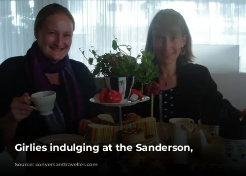 Girlies indulging at the Sanderson, London