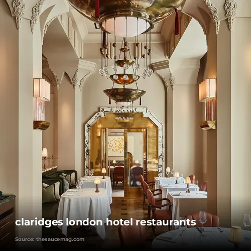 claridges london hotel restaurants