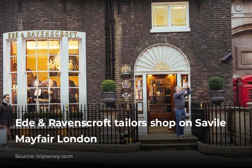 Ede & Ravenscroft tailors shop on Savile Row, Mayfair London