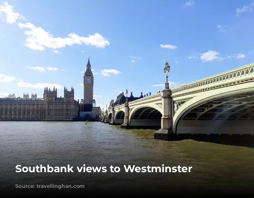 Southbank views to Westminster