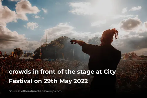 crowds in front of the stage at City Splash Festival on 29th May 2022