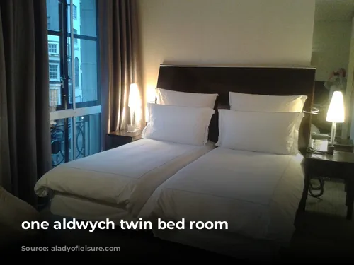 one aldwych twin bed room