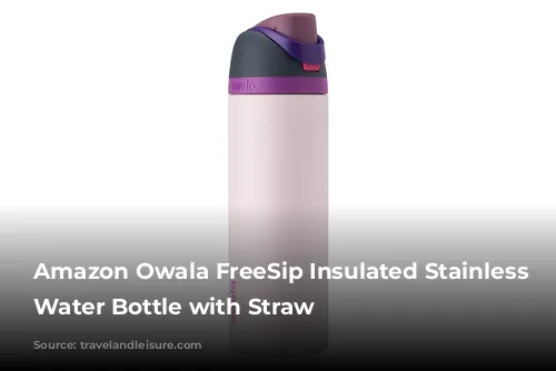 Amazon Owala FreeSip Insulated Stainless Steel Water Bottle with Straw 