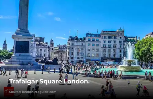 Trafalgar Square London.