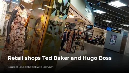 Retail shops Ted Baker and Hugo Boss