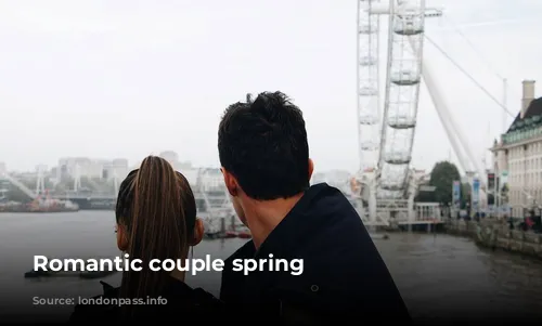 Romantic couple spring