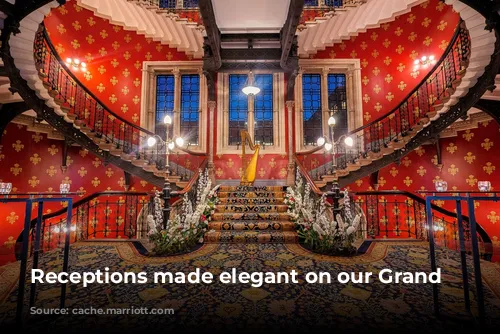 Receptions made elegant on our Grand Staircase