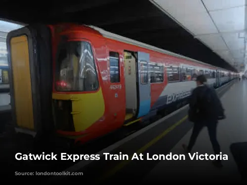 Gatwick Express Train At London Victoria Station