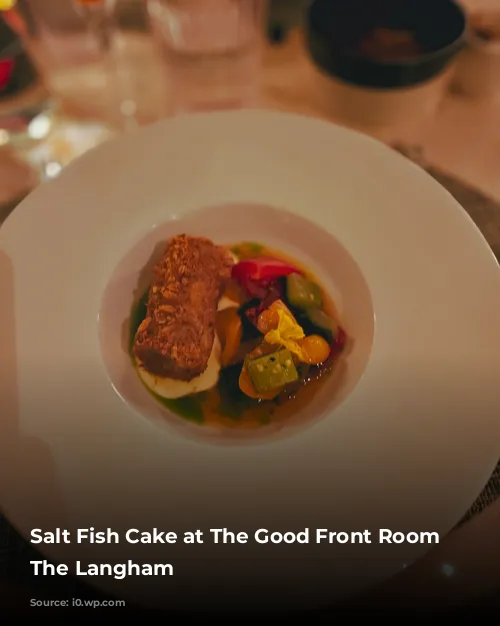 Salt Fish Cake at The Good Front Room at The Langham