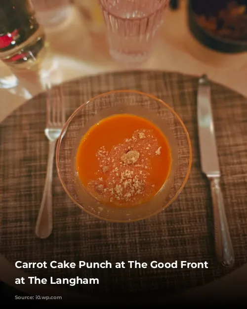 Carrot Cake Punch at The Good Front Room at The Langham