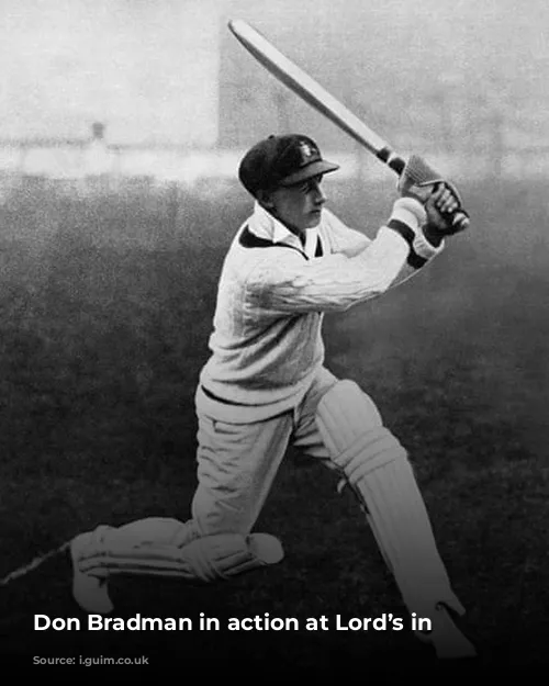 Don Bradman in action at Lord’s in 1930