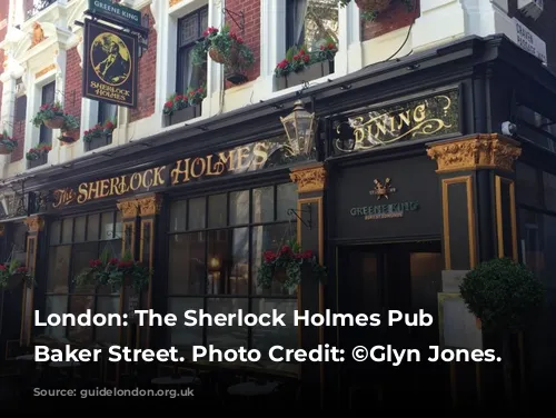 London: The Sherlock Holmes Pub at221B Baker Street. Photo Credit: ©Glyn Jones.