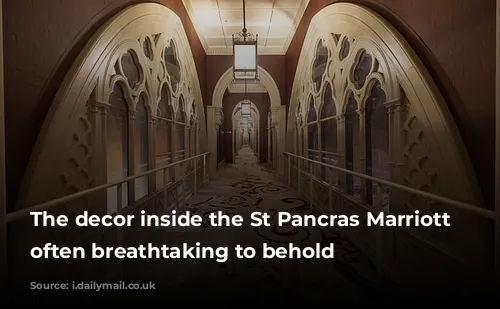 The decor inside the St Pancras Marriott was often breathtaking to behold