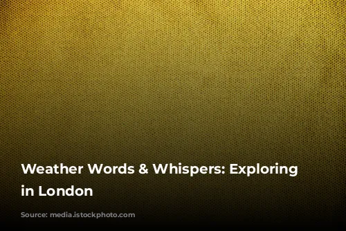 Weather Words & Whispers: Exploring Weather in London