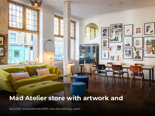 Mad Atelier store with artwork and furniture