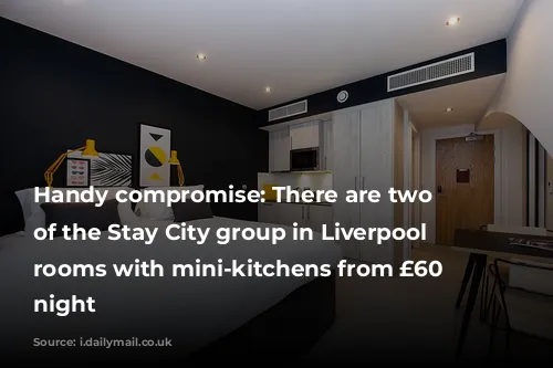 Handy compromise: There are two branches of the Stay City group in Liverpool offering rooms with mini-kitchens from £60 a night