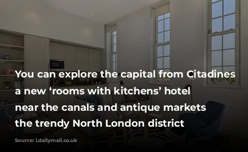 You can explore the capital from Citadines Islington, a new ‘rooms with kitchens’ hotel set near the canals and antique markets of the trendy North London district