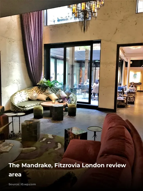 The Mandrake, Fitzrovia London review lobby area