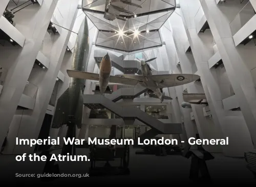 Imperial War Museum London - General view of the Atrium.