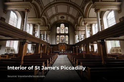 Interior of St Jame's Piccadilly