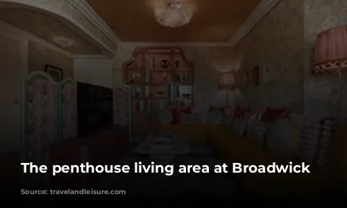 The penthouse living area at Broadwick Soho