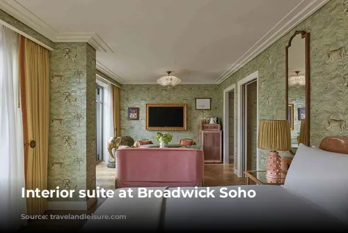 Interior suite at Broadwick Soho