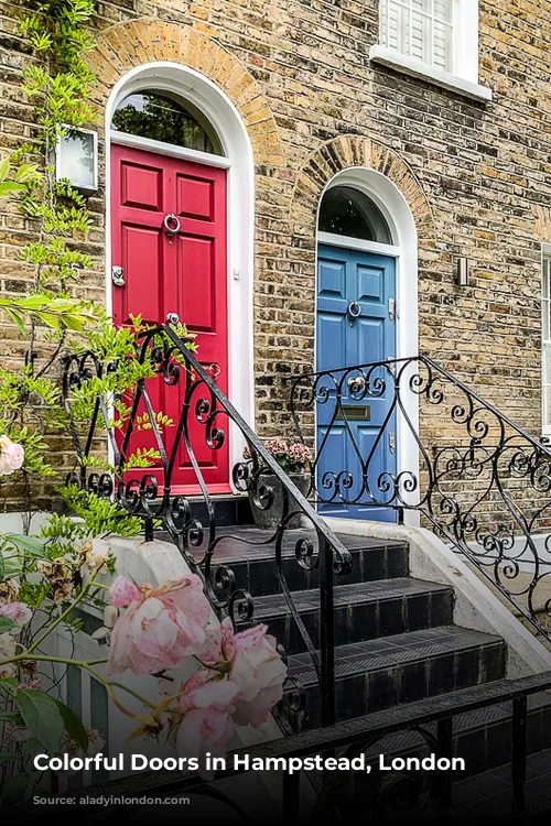 Colorful Doors in Hampstead, London