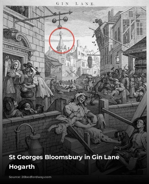 St Georges Bloomsbury in Gin Lane William Hogarth