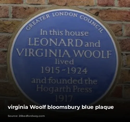 virginia Woolf bloomsbury blue plaque