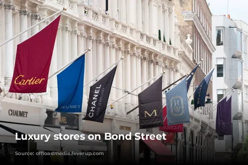 Luxury stores on Bond Street