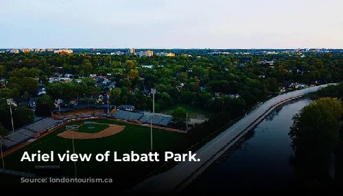 Ariel view of Labatt Park.