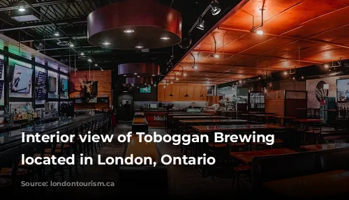 Interior view of Toboggan Brewing Co., located in London, Ontario