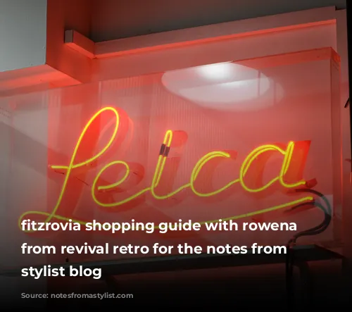 fitzrovia shopping guide with rowena howie from revival retro for the notes from a stylist blog