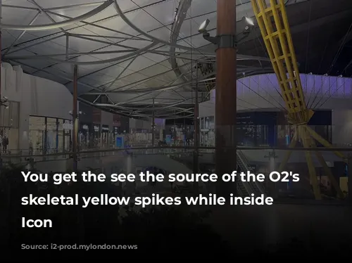 You get the see the source of the O2's famous skeletal yellow spikes while inside the Icon