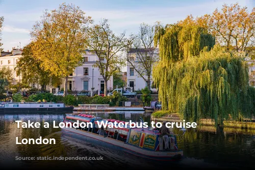 Take a London Waterbus to cruise through London