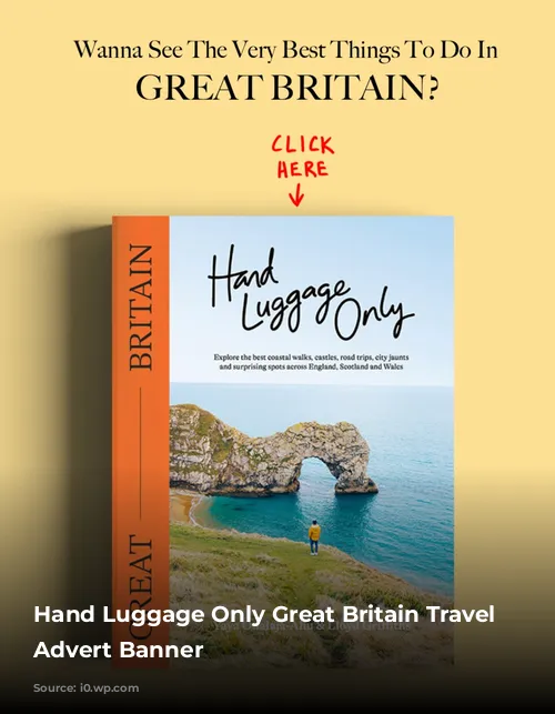 Hand Luggage Only Great Britain Travel Book Advert Banner