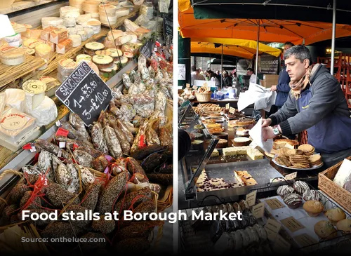 Food stalls at Borough Market