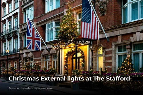 Christmas External lights at The Stafford London