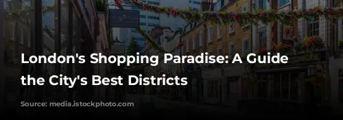 London's Shopping Paradise: A Guide to the City's Best Districts