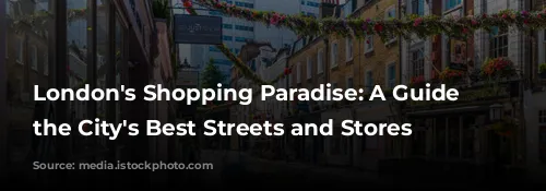 London's Shopping Paradise: A Guide to the City's Best Streets and Stores