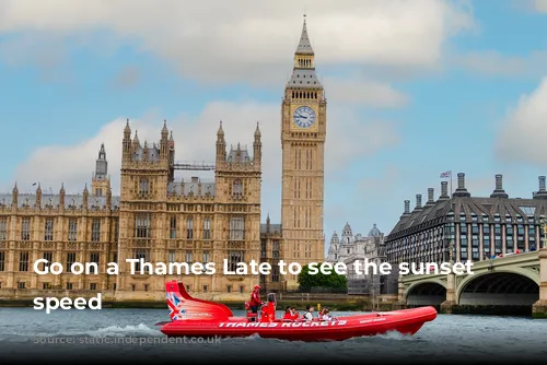 Go on a Thames Late to see the sunset at speed