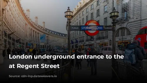 London underground entrance to the station at Regent Street